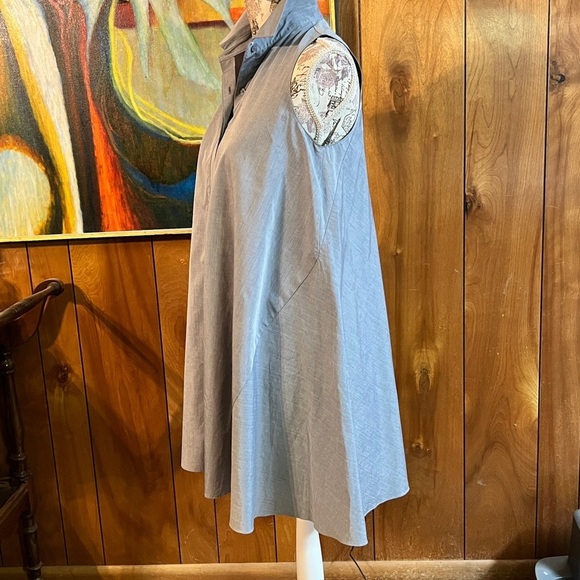 🛍️ RACHEL ROY Chambray sleeveless tunic dress size XS. - Picture 8 of 10